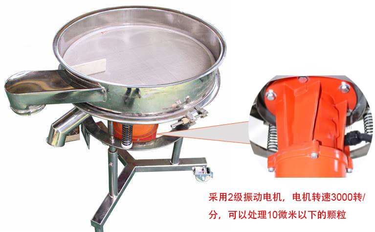 高頻篩特點：框體加高可防止?jié){液往外飛濺；加擋料板可加快排料，提高篩分效率