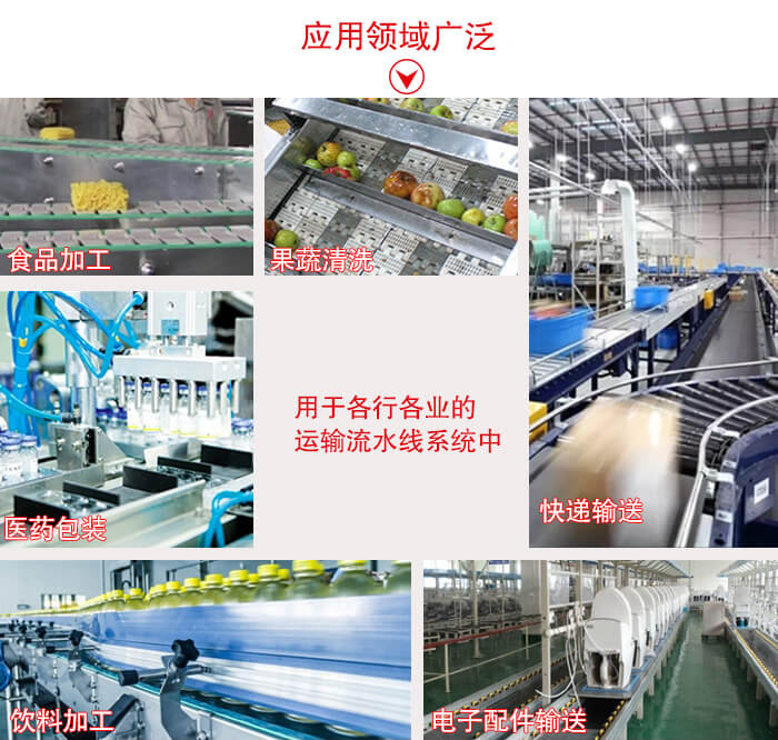鏈板輸送機(jī)適用行業(yè)：食品加工，果蔬清洗等行業(yè)